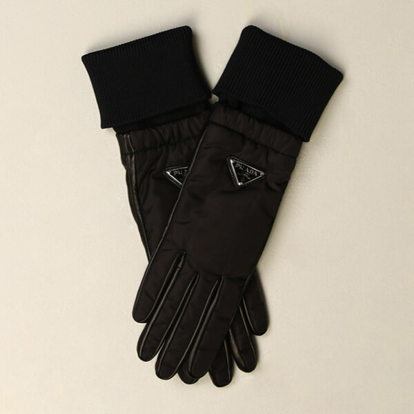 【プラダ 】Nylon and knit gloves* スーパーコピー1GG107